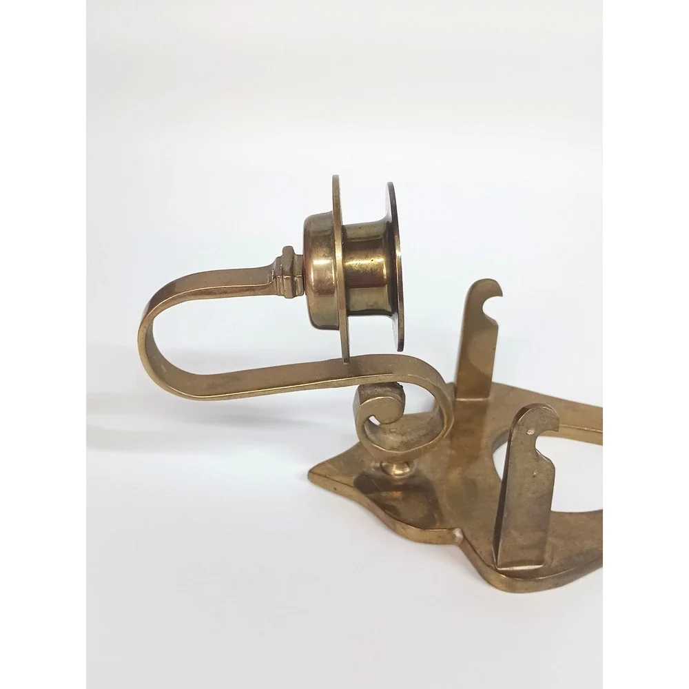 Vintage Brass Wall Candle Holder Sconce MCM Teardrop